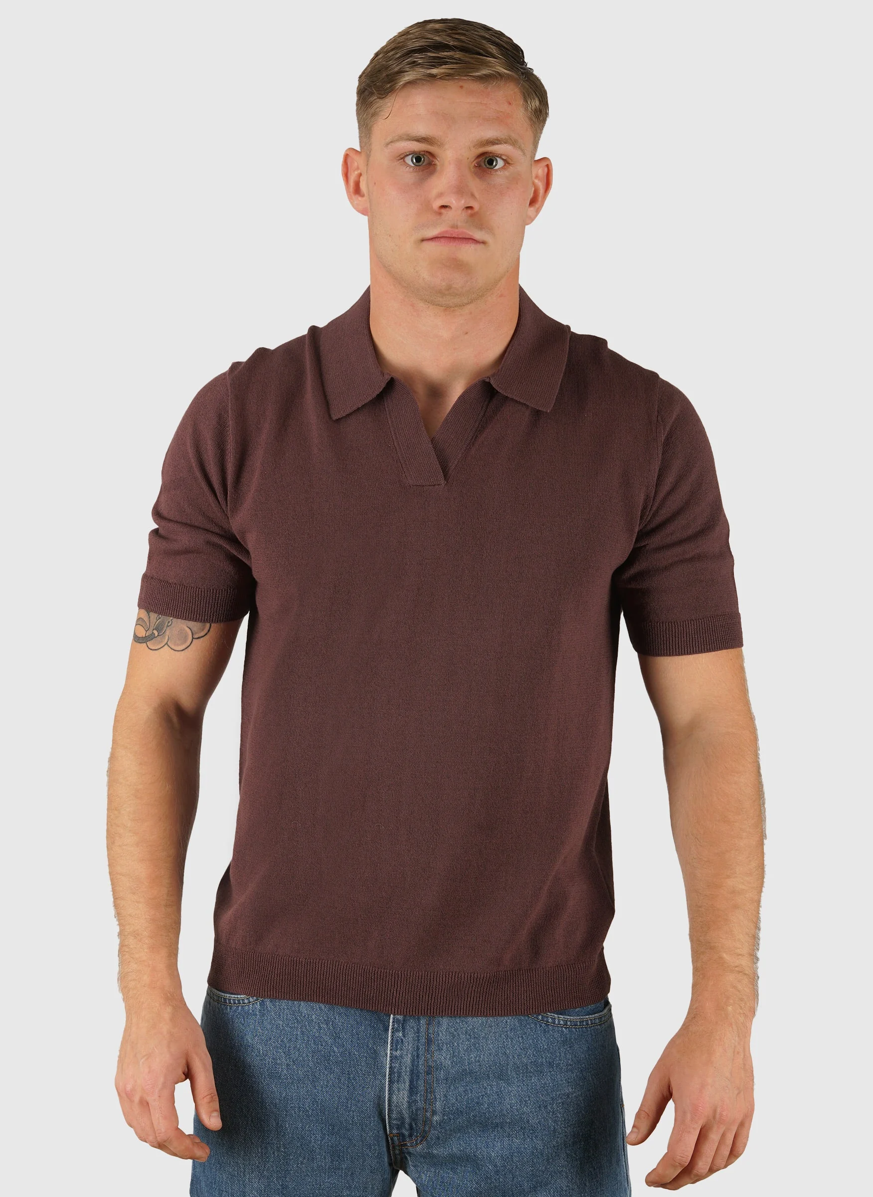 Anholt Cotton Paper Polo - Shale