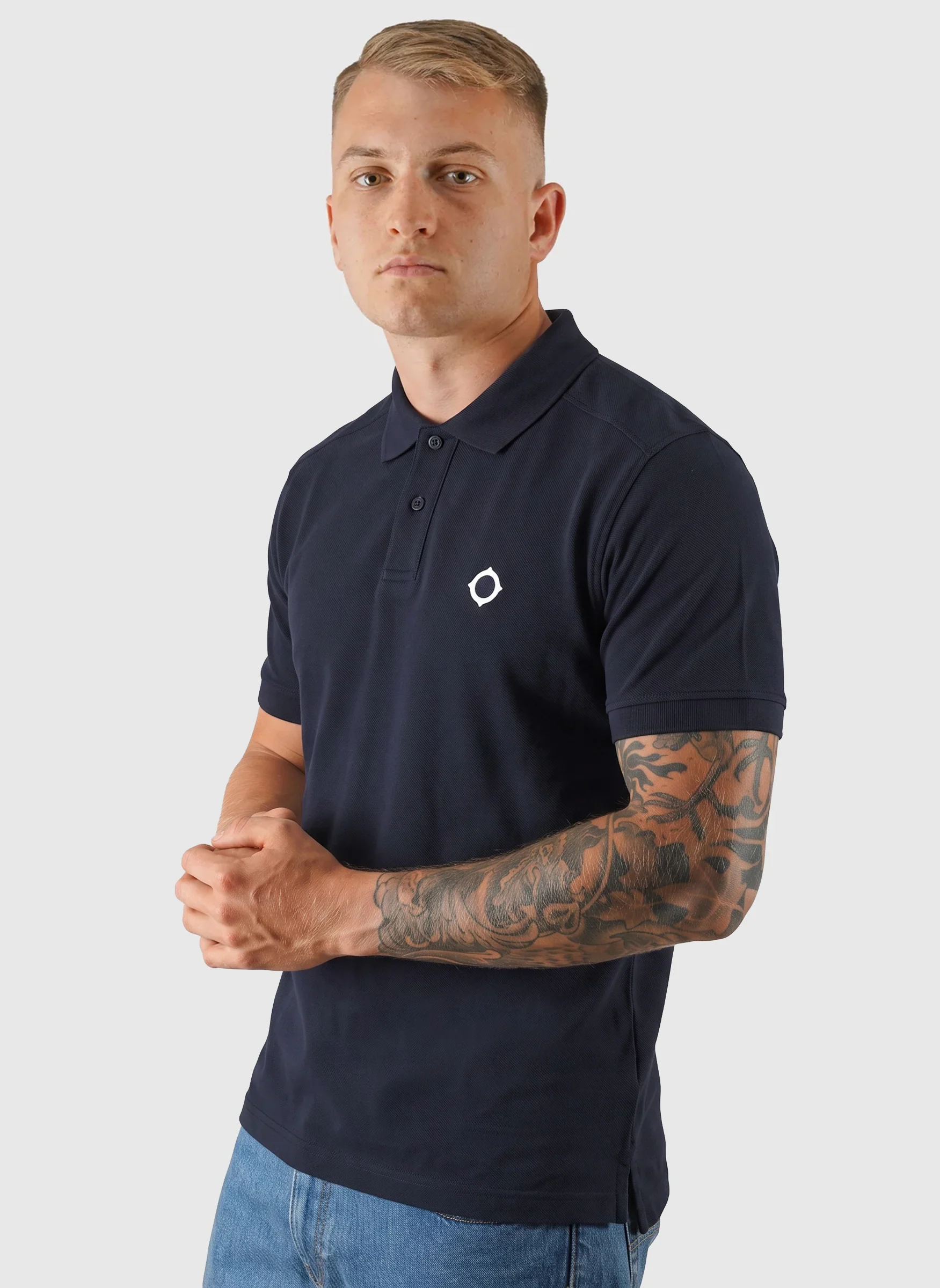 Pique Logo Poloshirt - Ink Navy