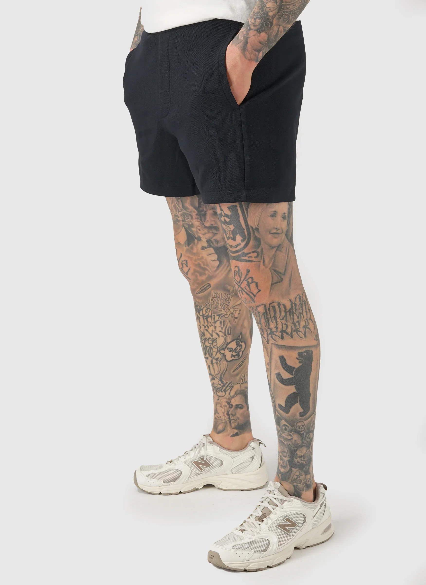 Pique Track Short - Dark Navy