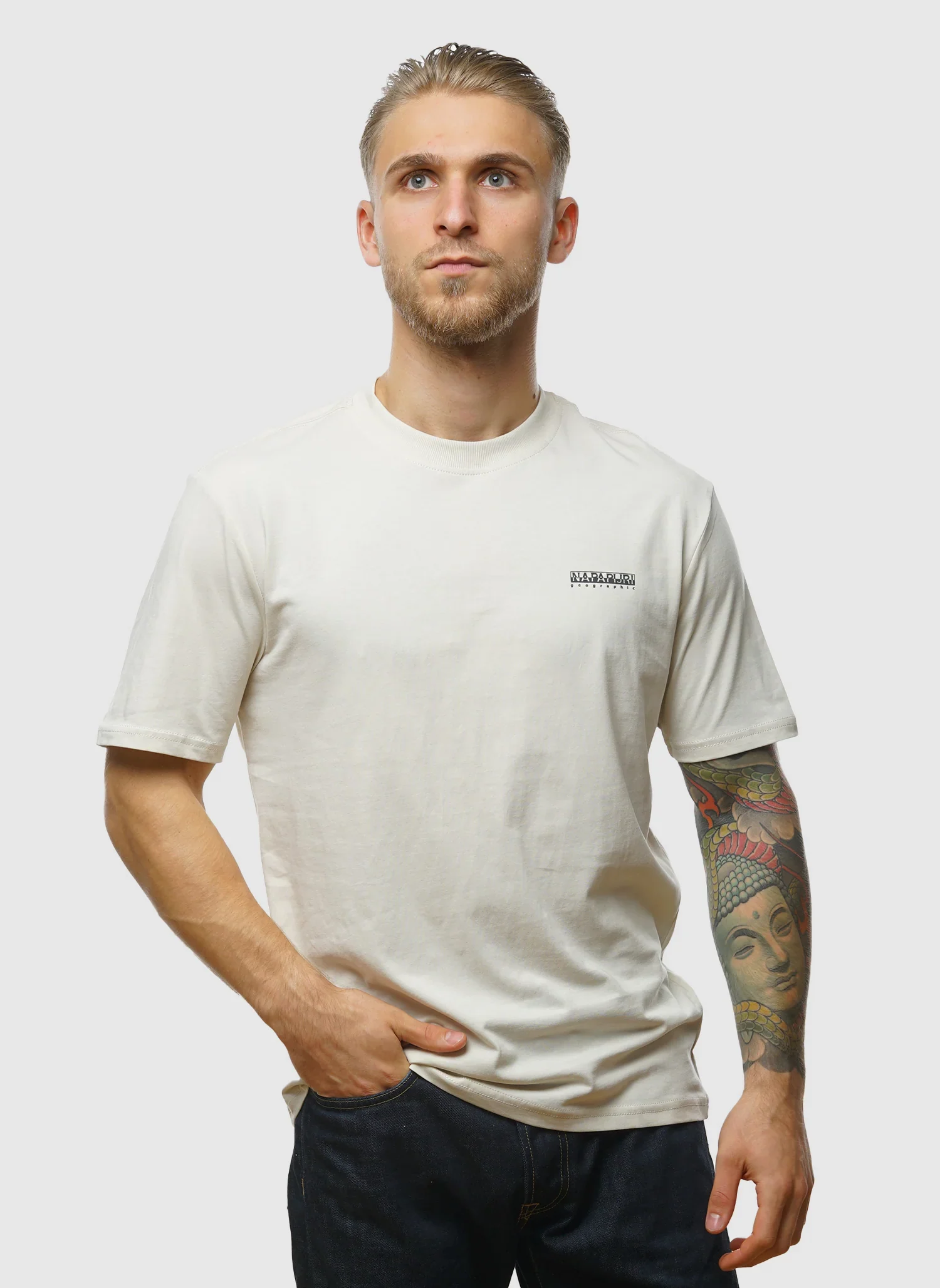 S-Small Box T-Shirt - Beige Dimity
