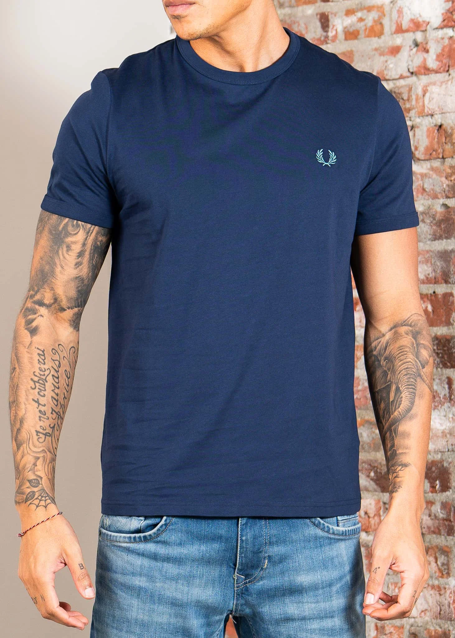 Ringer t-shirt - tennis blue